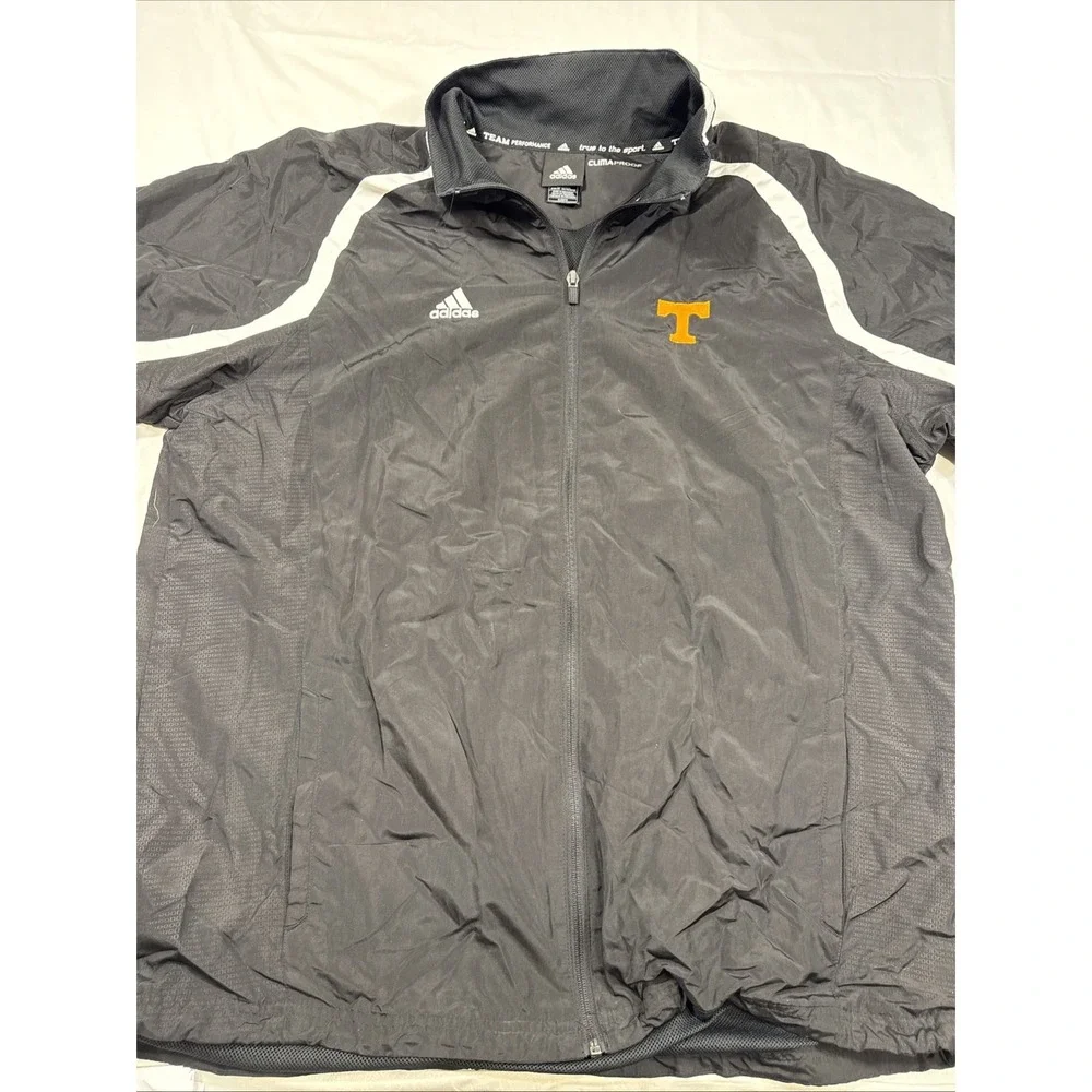 Jacket GOLF Men's X Large ClimaProof Adidas Black Full ZipMesh Lined TENNESSEE